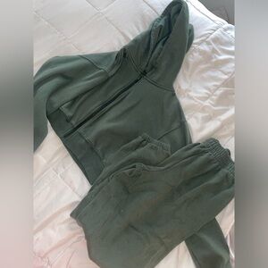 Green sweat suit
